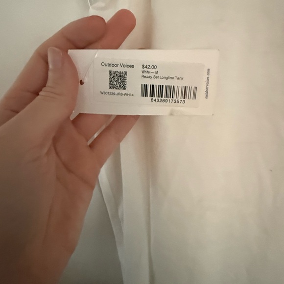 Outdoor Voices White Longline Tank - Picture 2 of 3